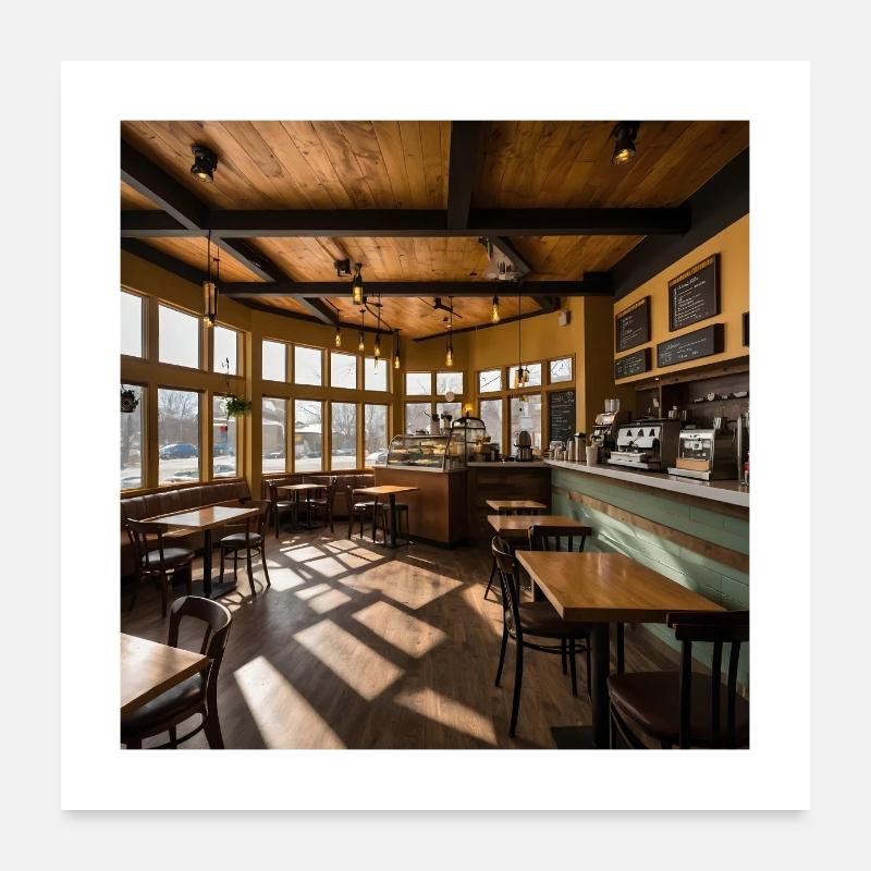 Maple & Oak Café Poster 24" x 24" (60x60 cm)