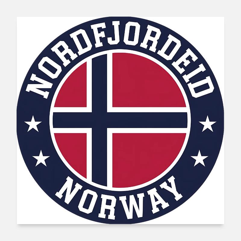 Nordfjordeid Norvège Poster 60 x 60 cm