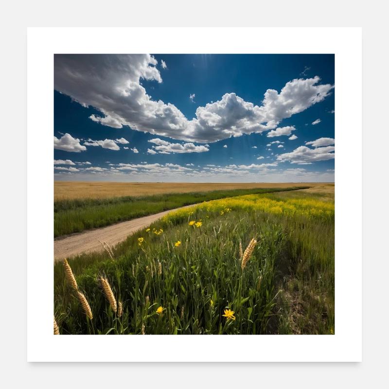 Der Weg durch die Prärieträume Poster 60x60 cm