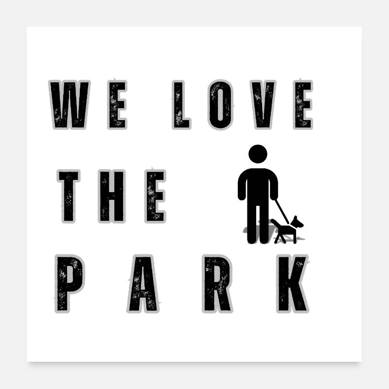 Hundepark Poster 60x60 cm