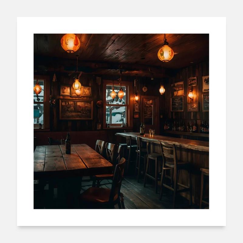 Cozy Canadian bar Poster 24" x 24" (60x60 cm)