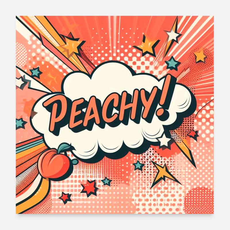 Pêche Pêche Poster 60 x 60 cm