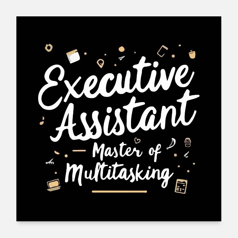 Assistante du Directeur Général Expert Multitâche Poster 60 x 60 cm