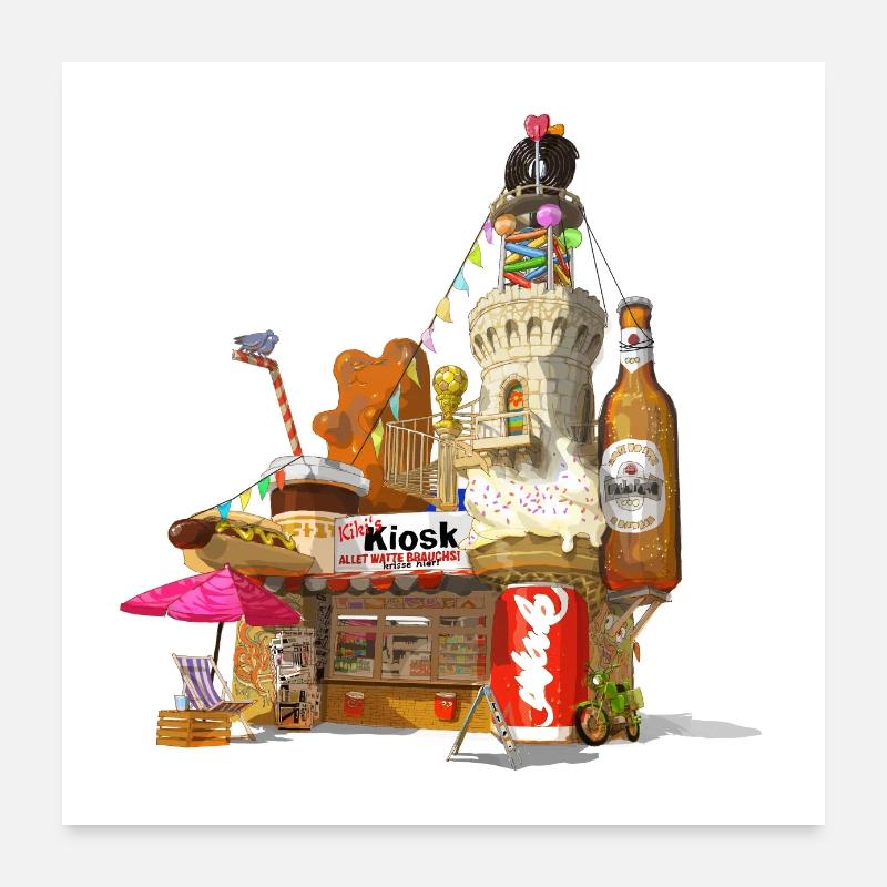 Kiosk Ruhrpott Poster 60x60 cm
