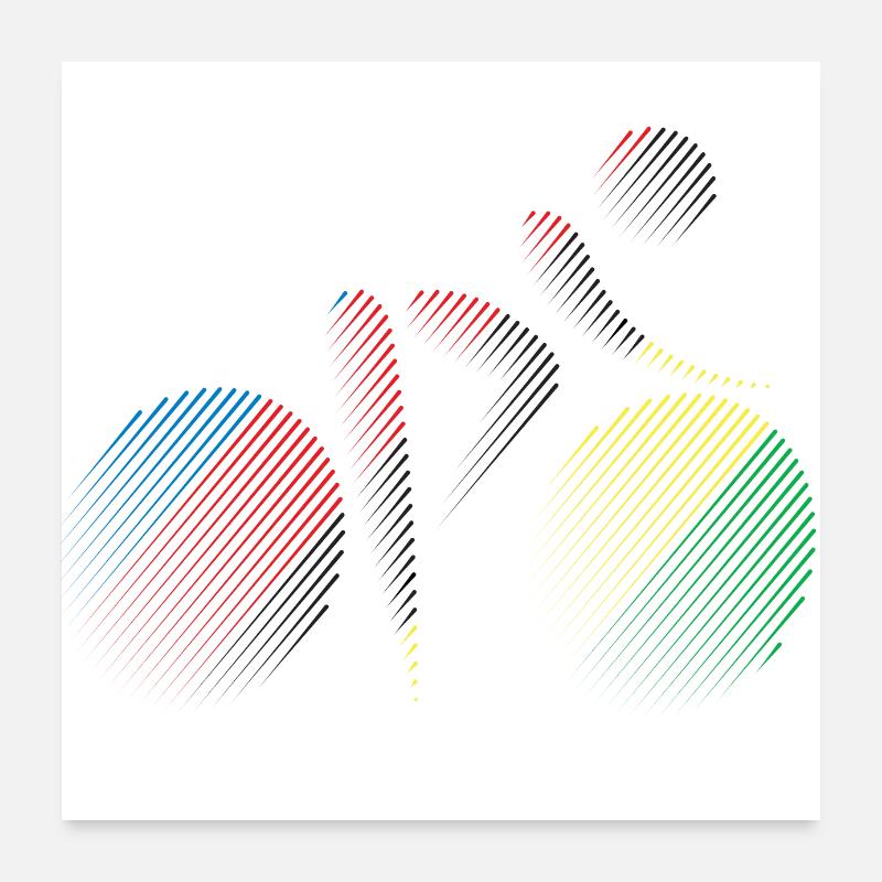 cycliste champion du monde #3 Poster 60 x 60 cm