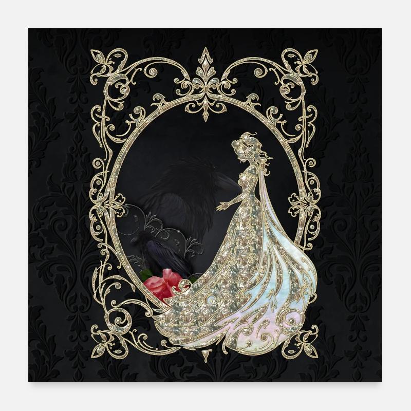 L’élégance en or et noir Poster 60 x 60 cm