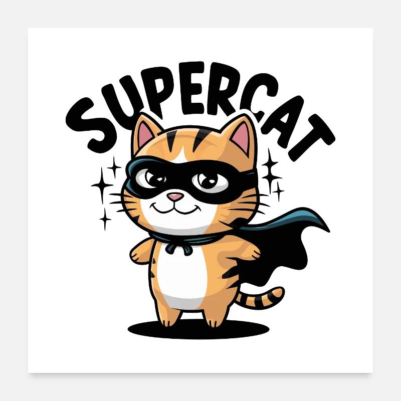 supercat Poster 60 x 60 cm
