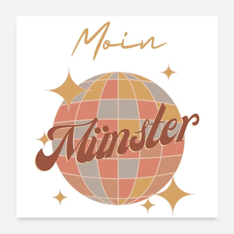 Moin Münster Poster 60 x 60 cm