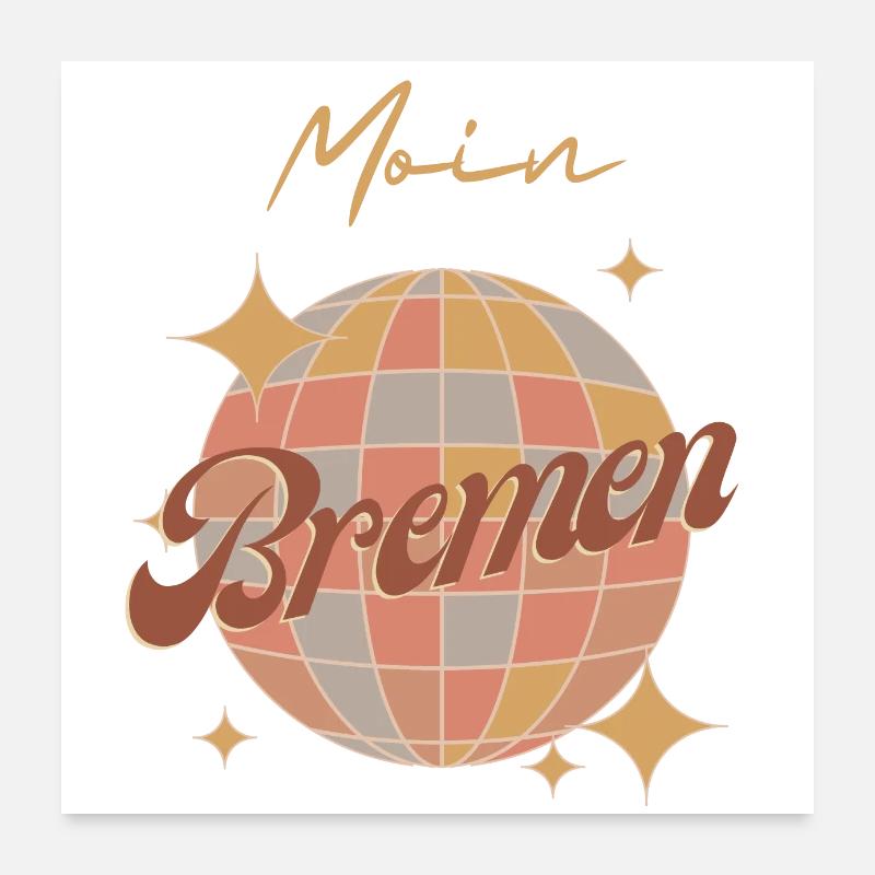 Bonjour Brême Poster 60 x 60 cm