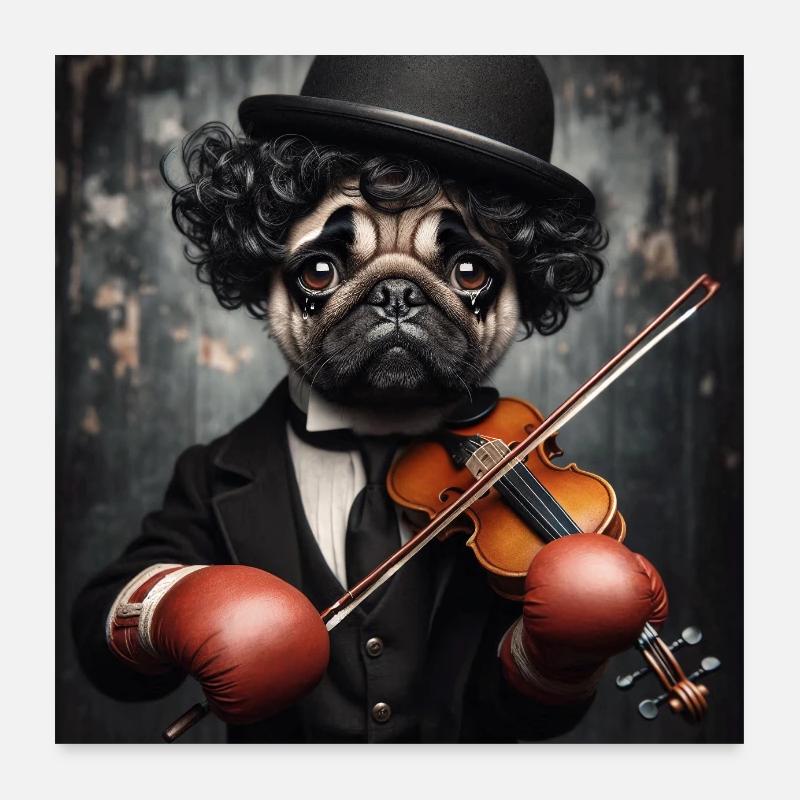 Clown Triste Poster 60 x 60 cm
