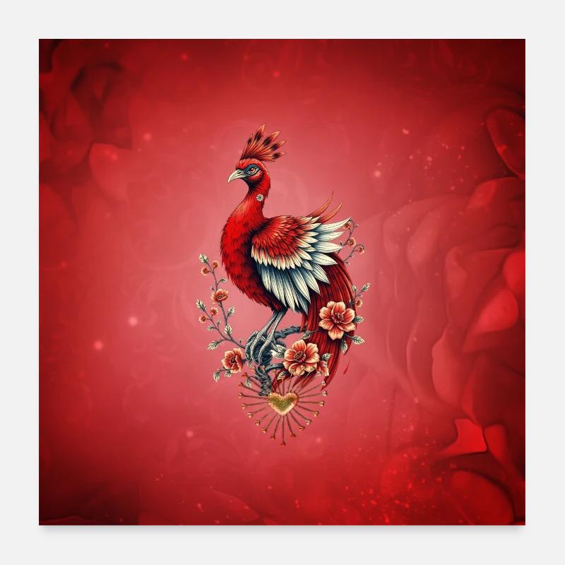 Regarder à l’infini un oiseau majestueux Poster 60 x 60 cm