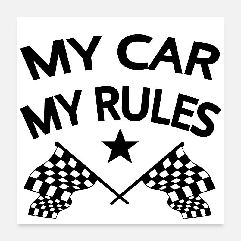 Voiture Poster 60 x 60 cm