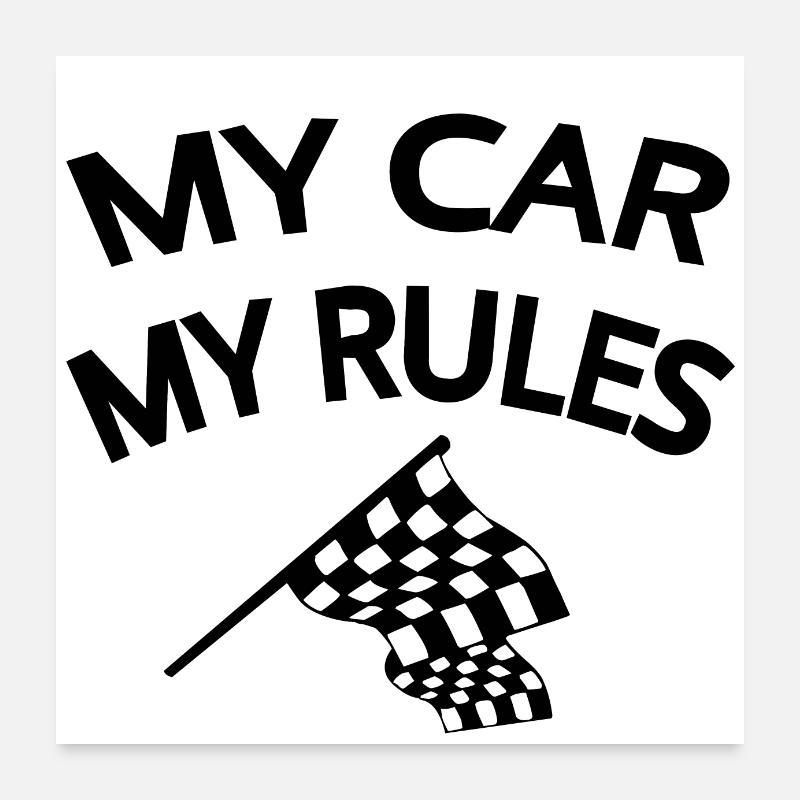 Voiture Poster 60 x 60 cm