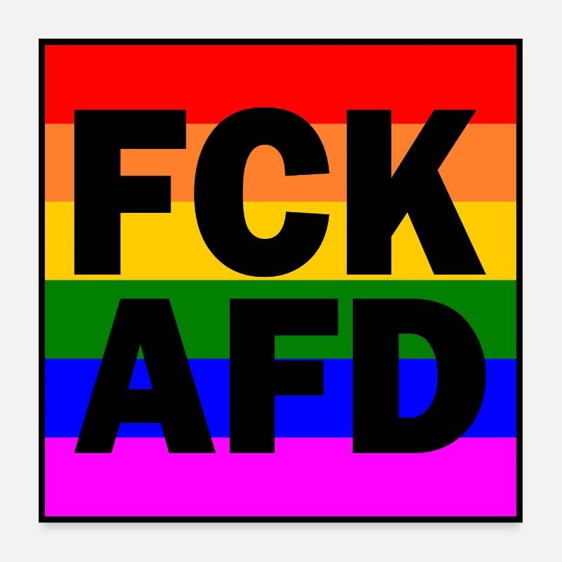 Fck afd Poster 60x60 cm