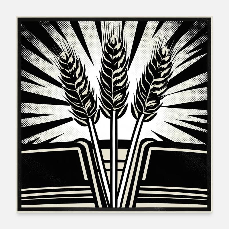 3 épis de blé Poster 60 x 60 cm