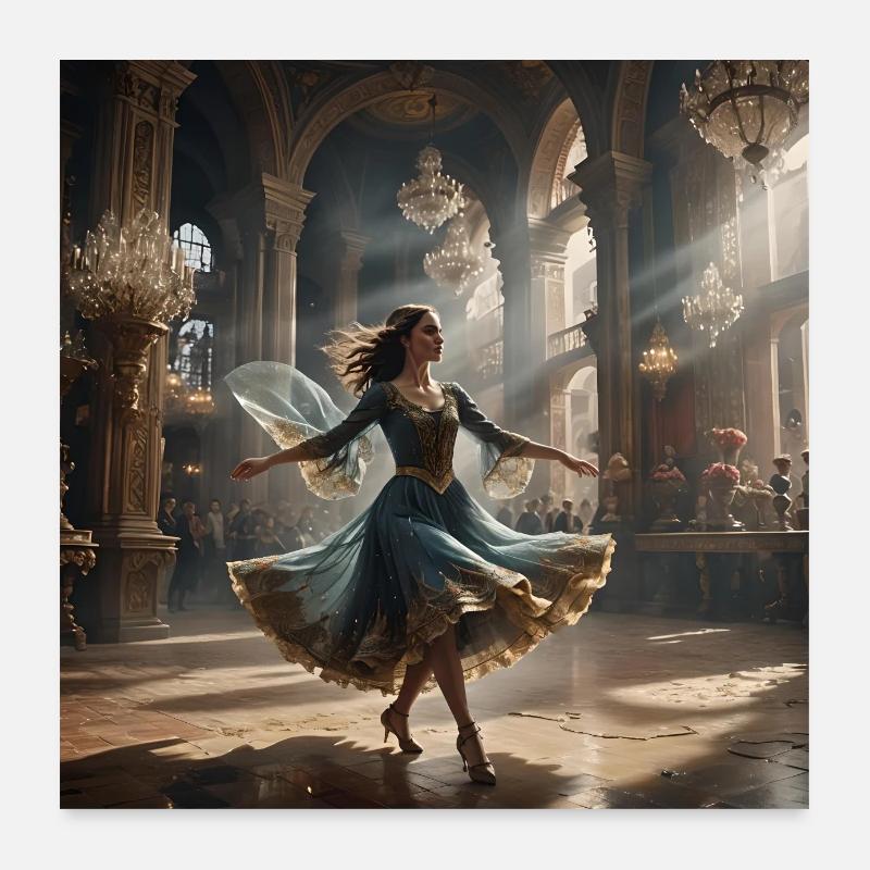 Tänzerin Poster 60x60 cm