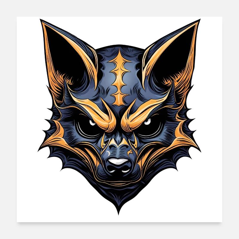 An adventurous bat Poster 24" x 24" (60x60 cm)