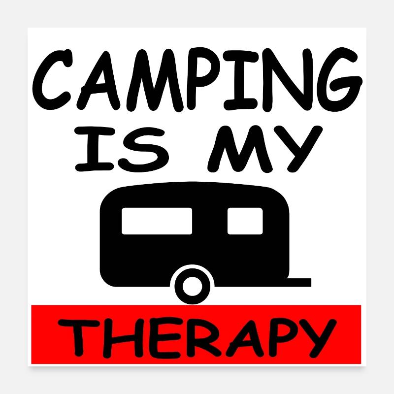 Camping Poster 60 x 60 cm