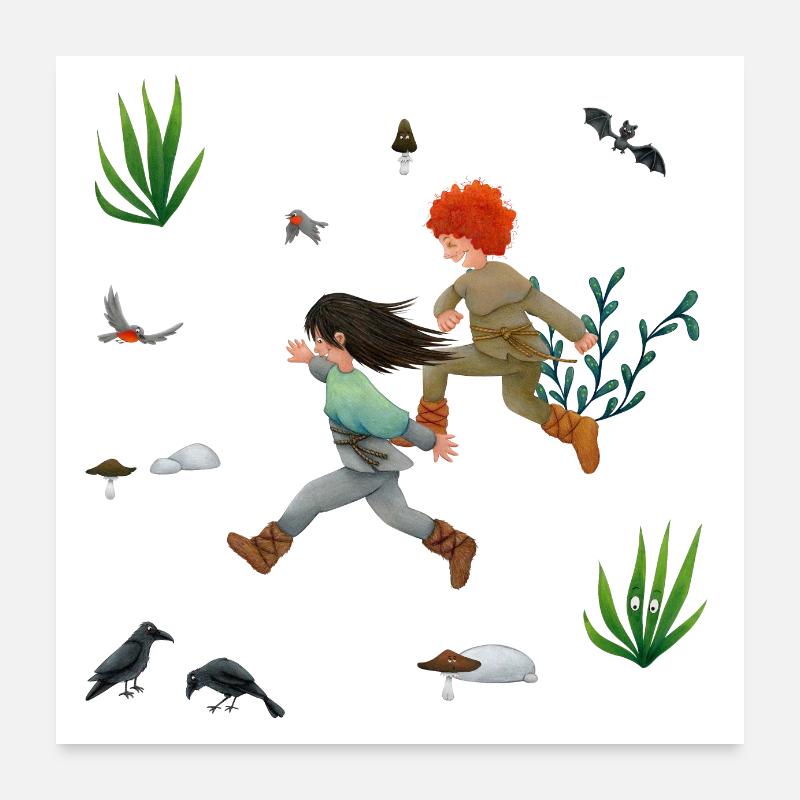 Die kleine Räubertochter Poster 60x60 cm