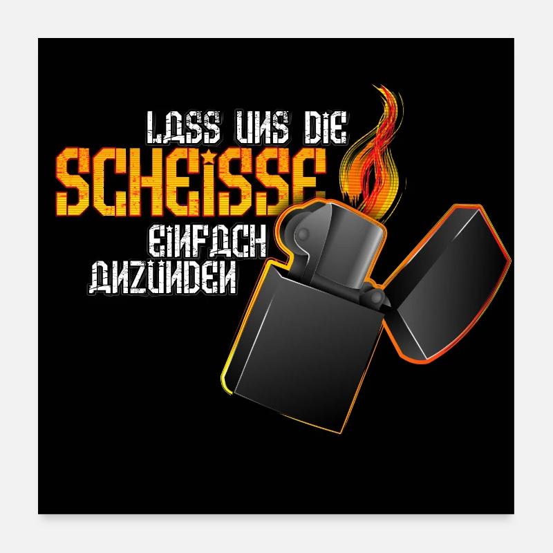 Let's just light up the shit! Poster 24" x 24" (60x60 cm)
