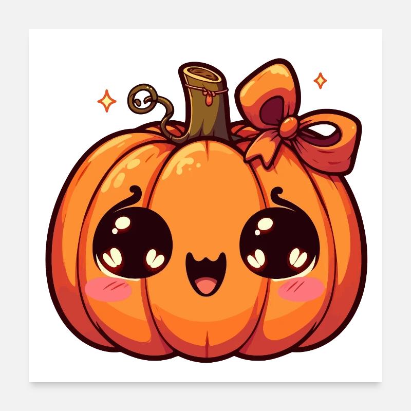 Zucca Kawaii Poster 60x60 cm
