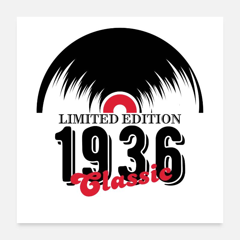 Limited edition 1936 Classic vinyl Poster 24" x 24" (60x60 cm)