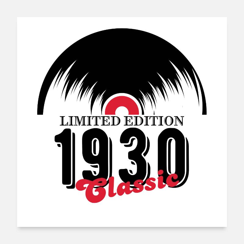 Limited edition 1930 Classic vinyle Poster 60 x 60 cm