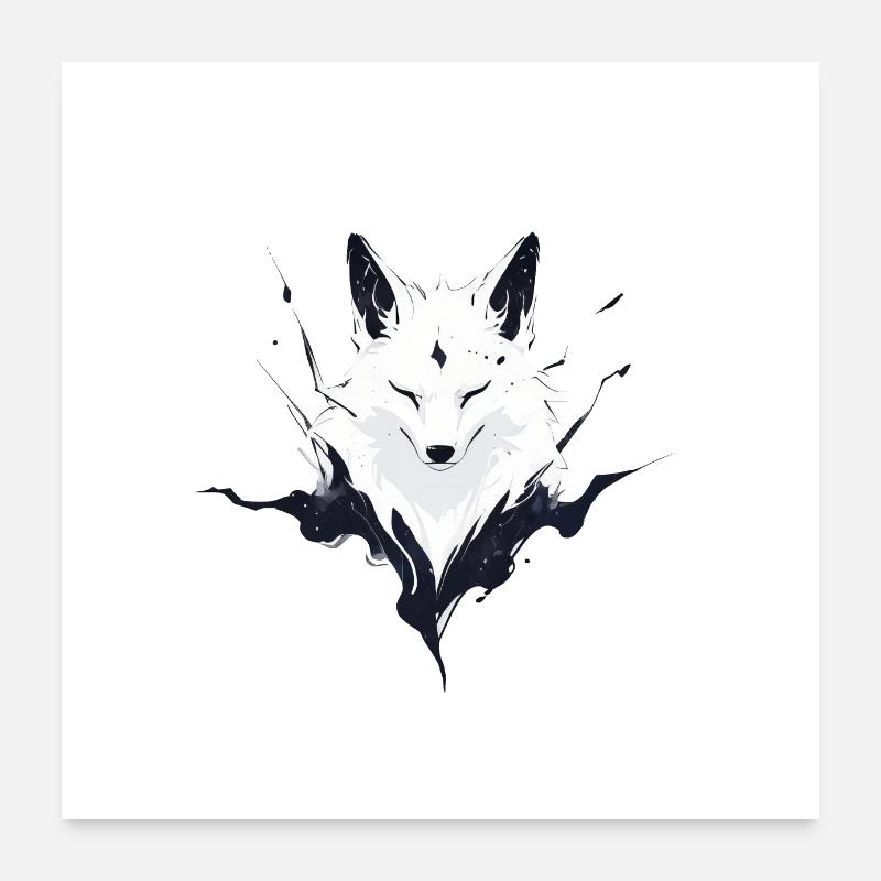 Snow fox Poster 24" x 24" (60x60 cm)