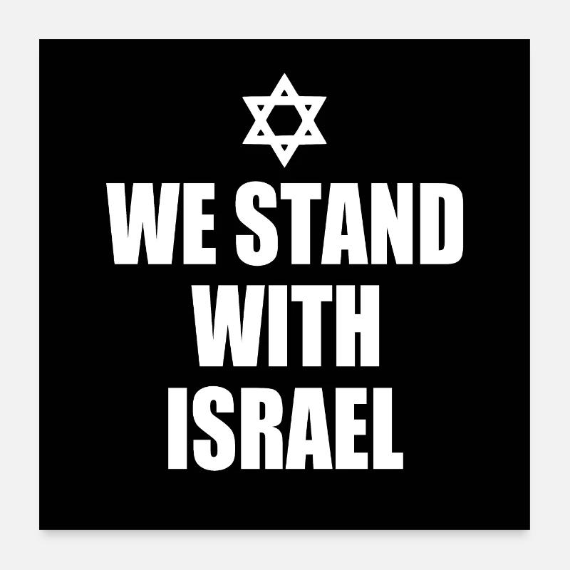 We stand with israel Poster 60 x 60 cm