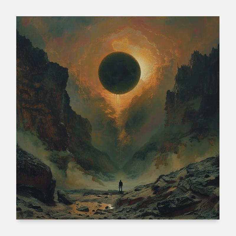 Orange Eclipse Poster 24" x 24" (60x60 cm)