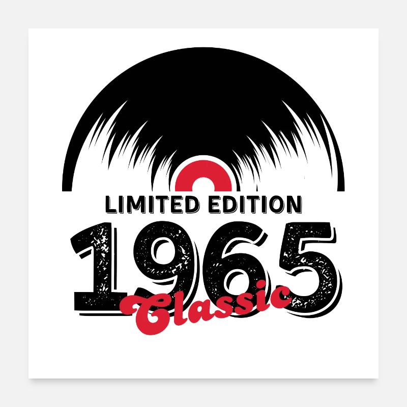 Limited edition 1965 Classic vinyle Poster 60 x 60 cm