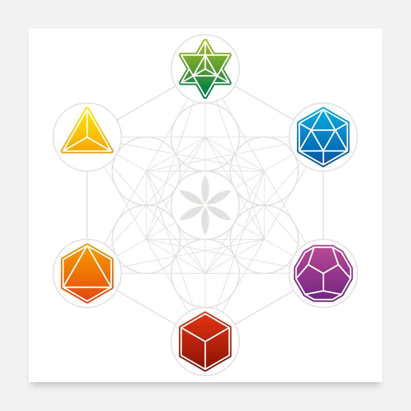 Platons Körper Poster 60x60 cm