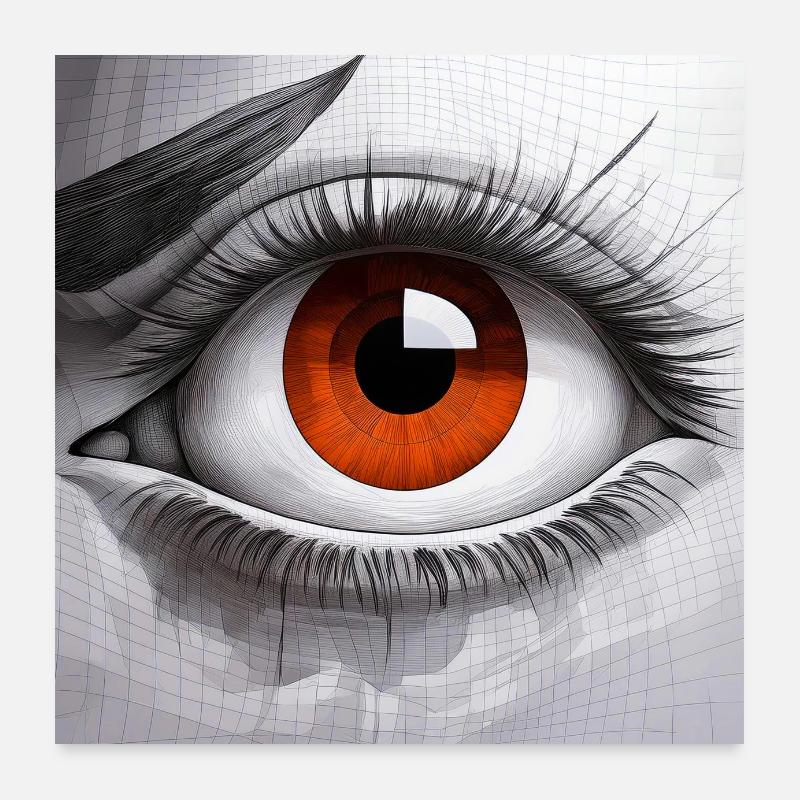 Eye on Grid Poster 24" x 24" (60x60 cm)