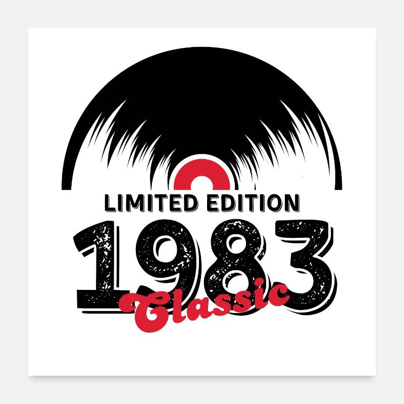 Limited edition 1983 Classic vinyle Poster 60 x 60 cm