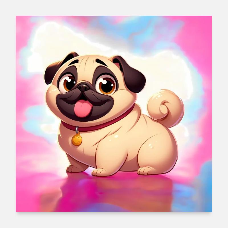Pug 2 Poster 24" x 24" (60x60 cm)