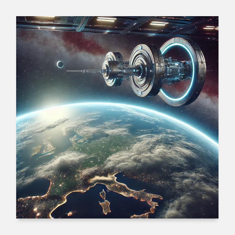 Orbiting Innovation Poster 24" x 24" (60x60 cm)