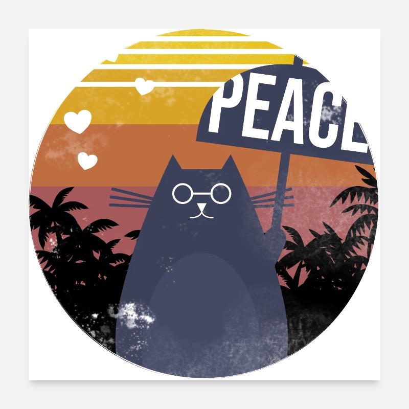 Funny Cat Poster 60x60 cm