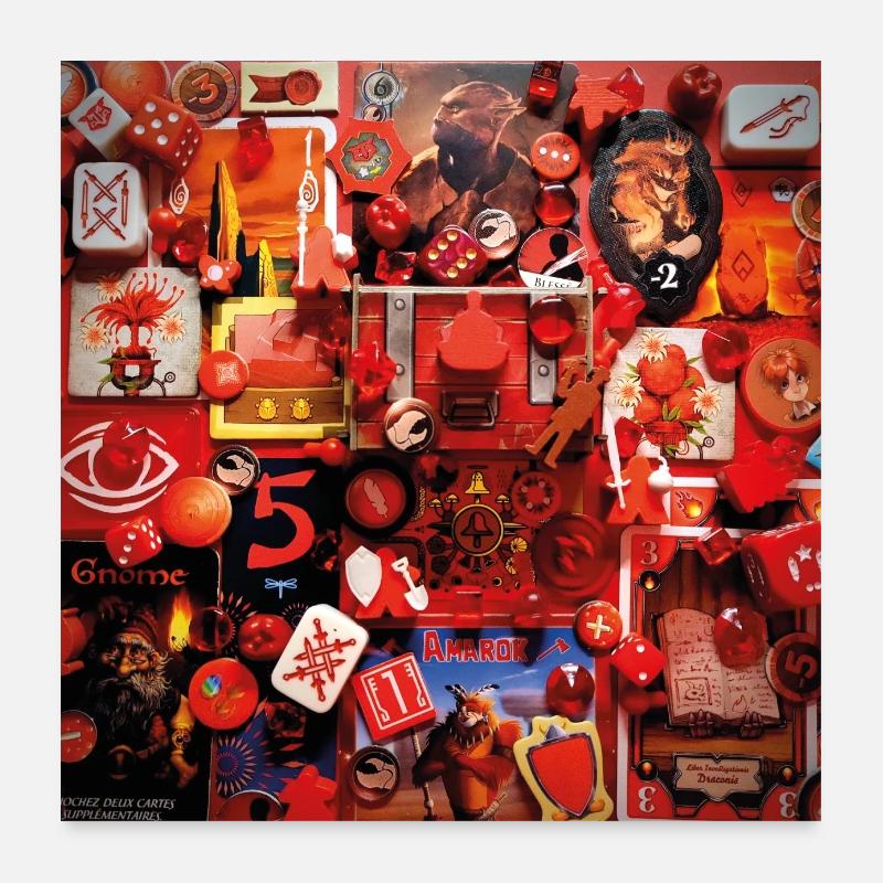 GIOCHI • ROSSO Poster 60x60 cm