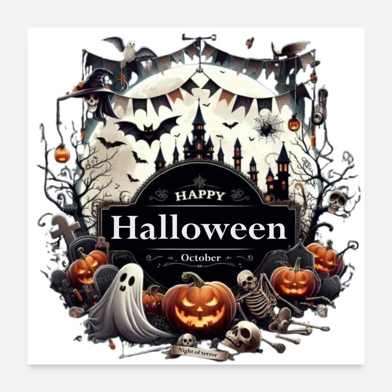 Frohes Halloween03 Poster 60x60 cm