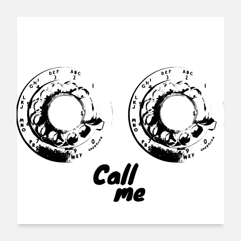 Telefon Romantik - S/W Poster 60x60 cm
