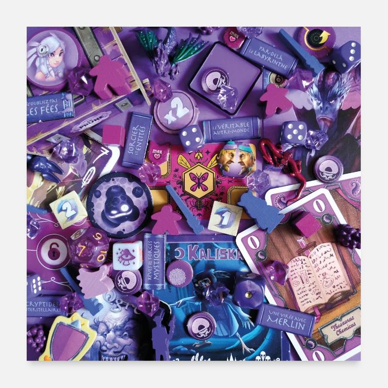JEUX • VIOLET Poster 60 x 60 cm
