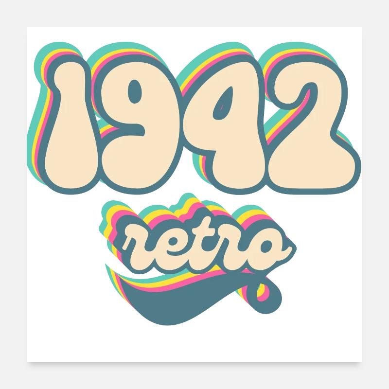 1942 Retro Gift Idea Poster 24" x 24" (60x60 cm)