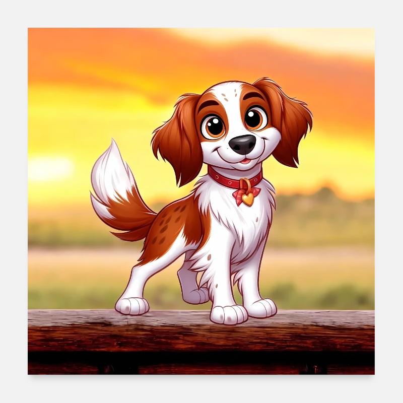 Brittany Spaniel 6 Poster 24" x 24" (60x60 cm)