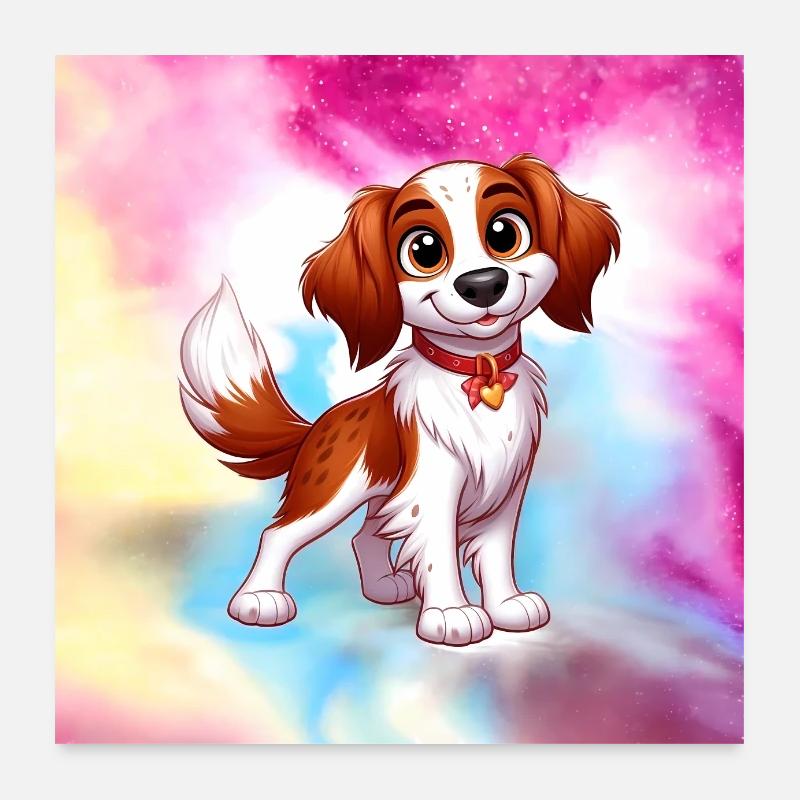 Brittany Spaniel 8 Poster 24" x 24" (60x60 cm)