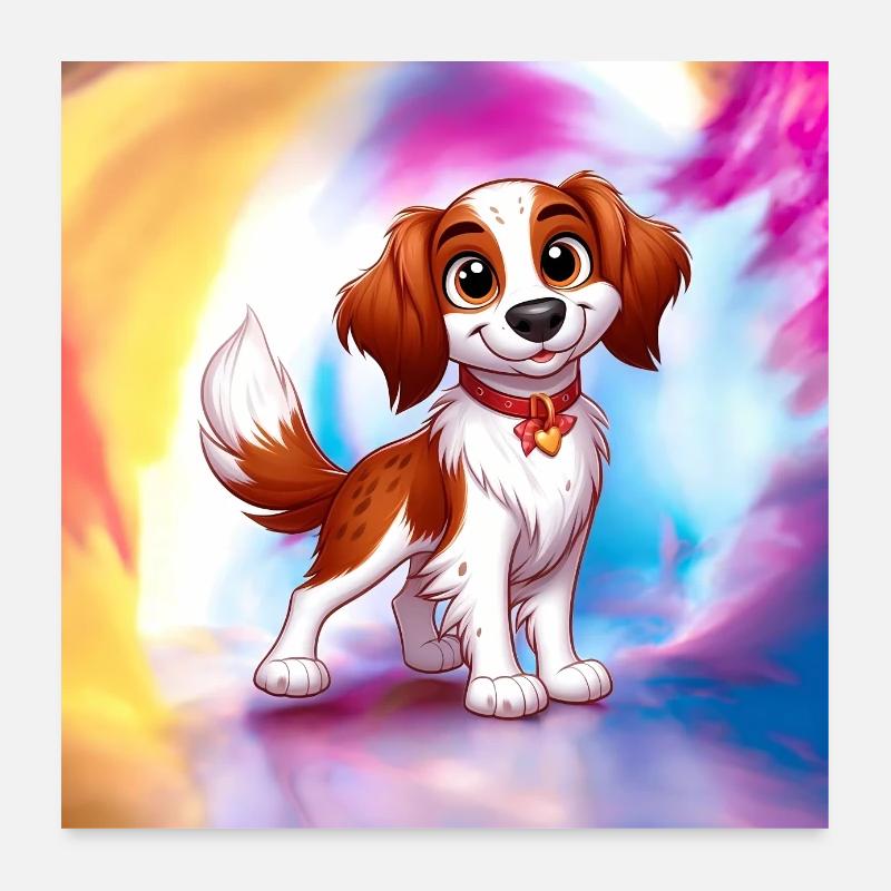 Bretagne Spaniel 9 Poster 60x60 cm
