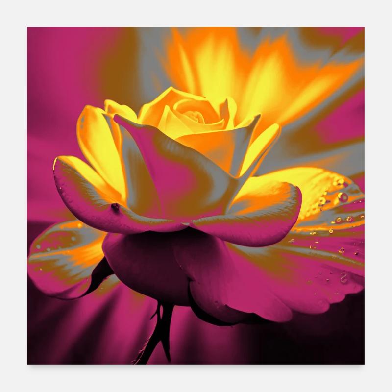 Rosa Glanz Poster 60x60 cm