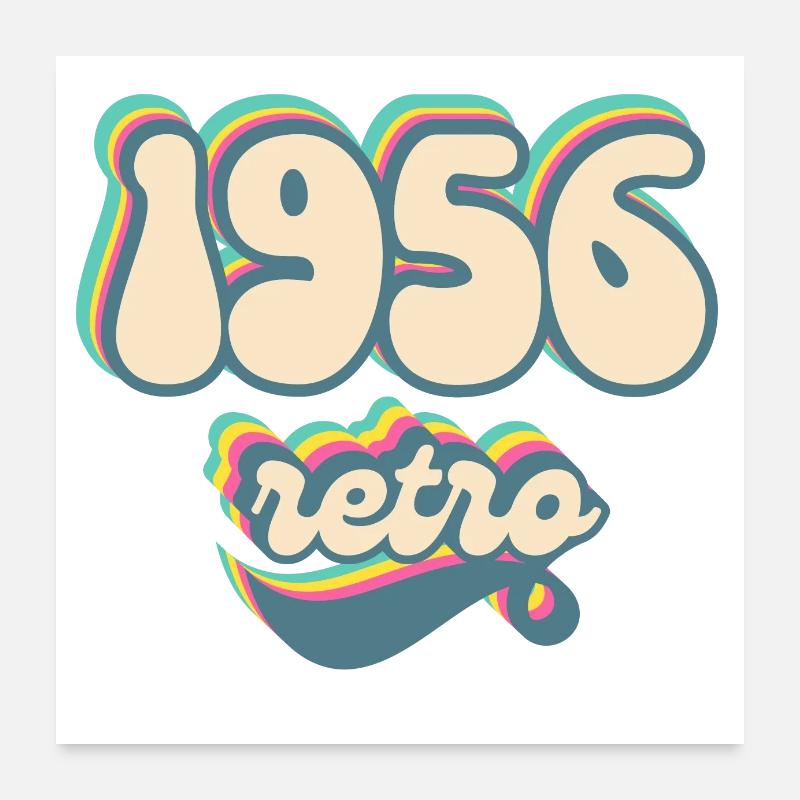1956 Retro Geschenkidee Poster 60x60 cm
