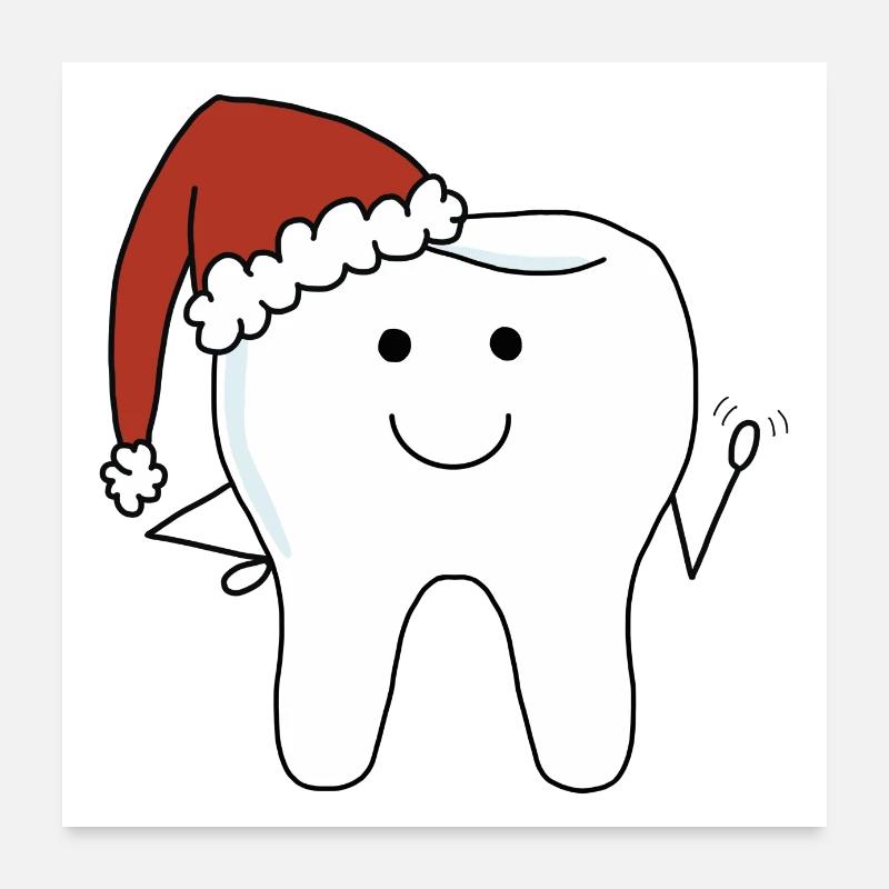 Christmas Tooth Poster 24" x 24" (60x60 cm)