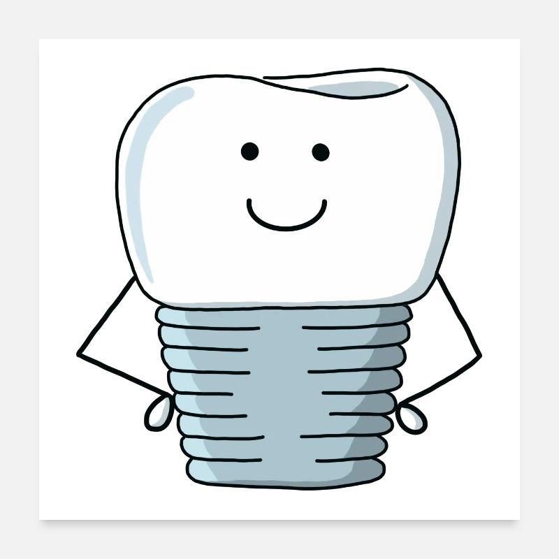 Implant crown Poster 24" x 24" (60x60 cm)
