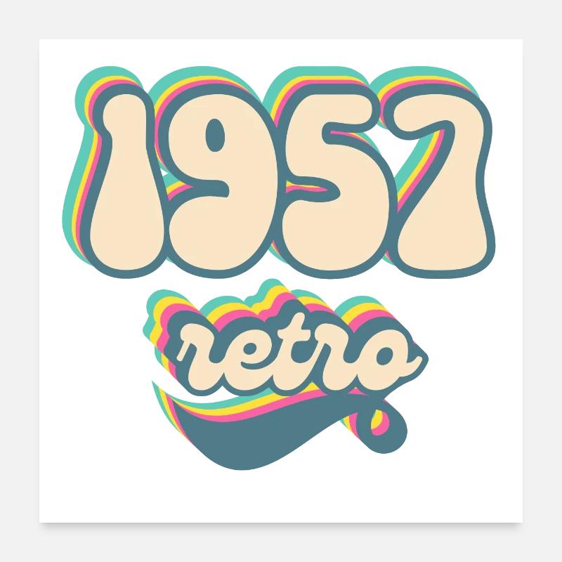 1957 Retro Gift Idea Poster 24" x 24" (60x60 cm)
